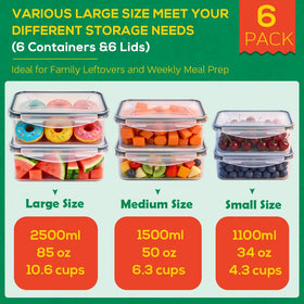 Forest Breathing 34oz containers perfect for fruits and snacks