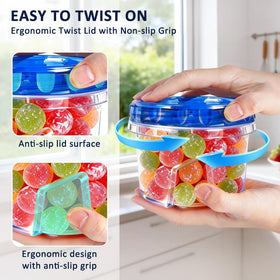 4oz snack containers for on-the-go lunches and sauces.