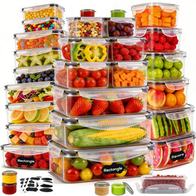 Forest Breathing 62-piece container set with lids for organized meal prep