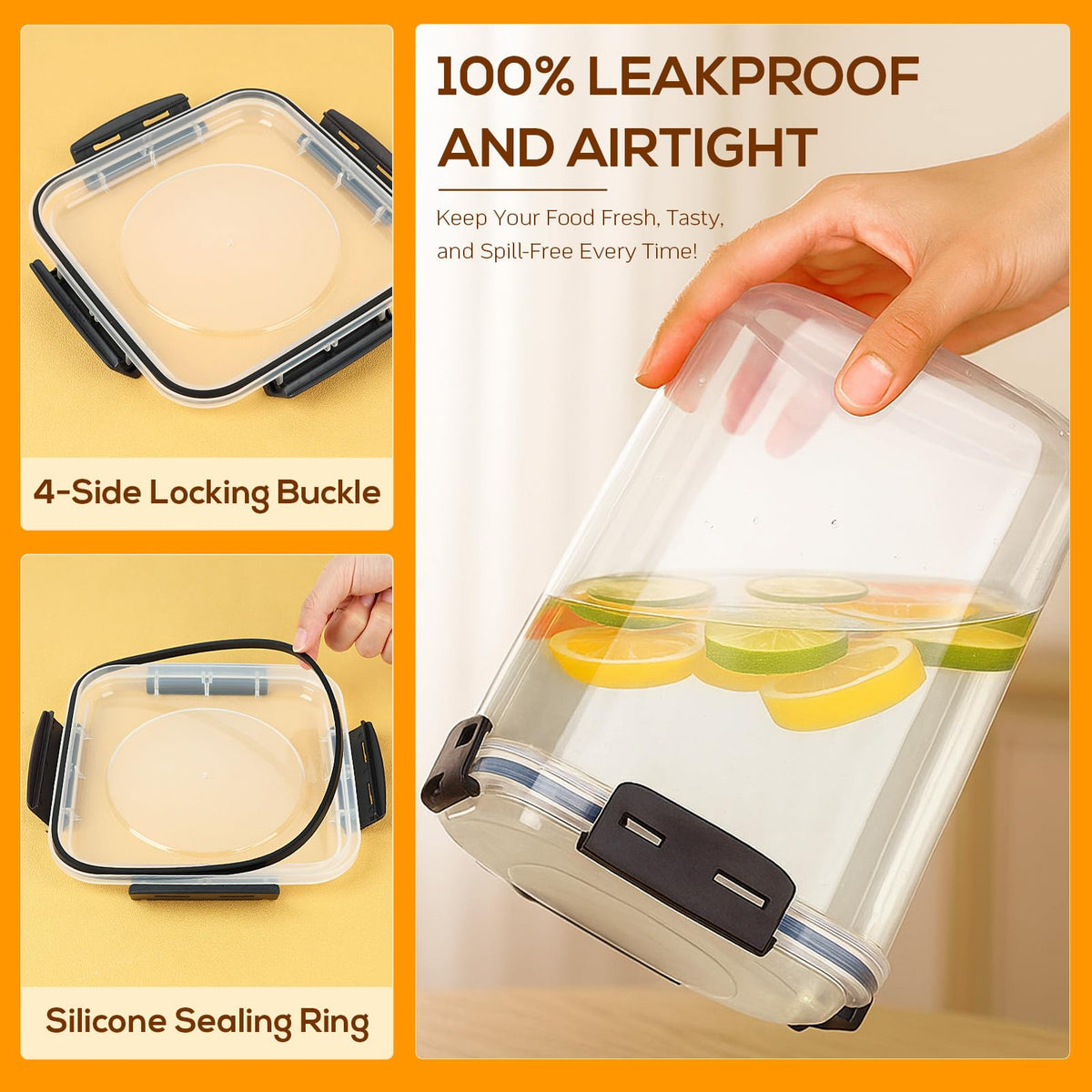 Forest Breathing clear BPA-free plastic shows contents at a glance