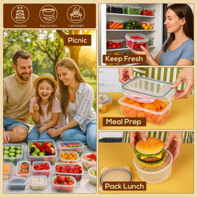 Forest Breathing clear storage bowls for organized leftovers
