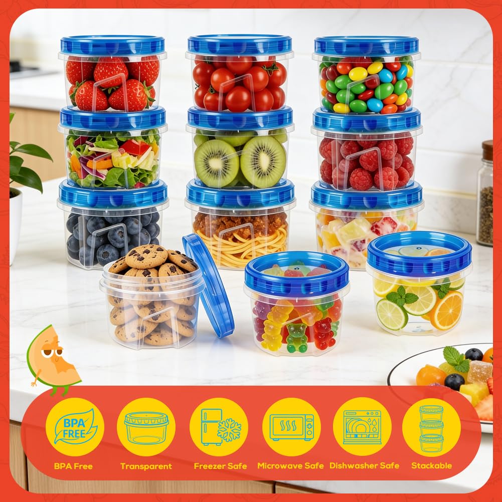 Forest Breathing clear, BPA-free freezer containers designed for everyday use.