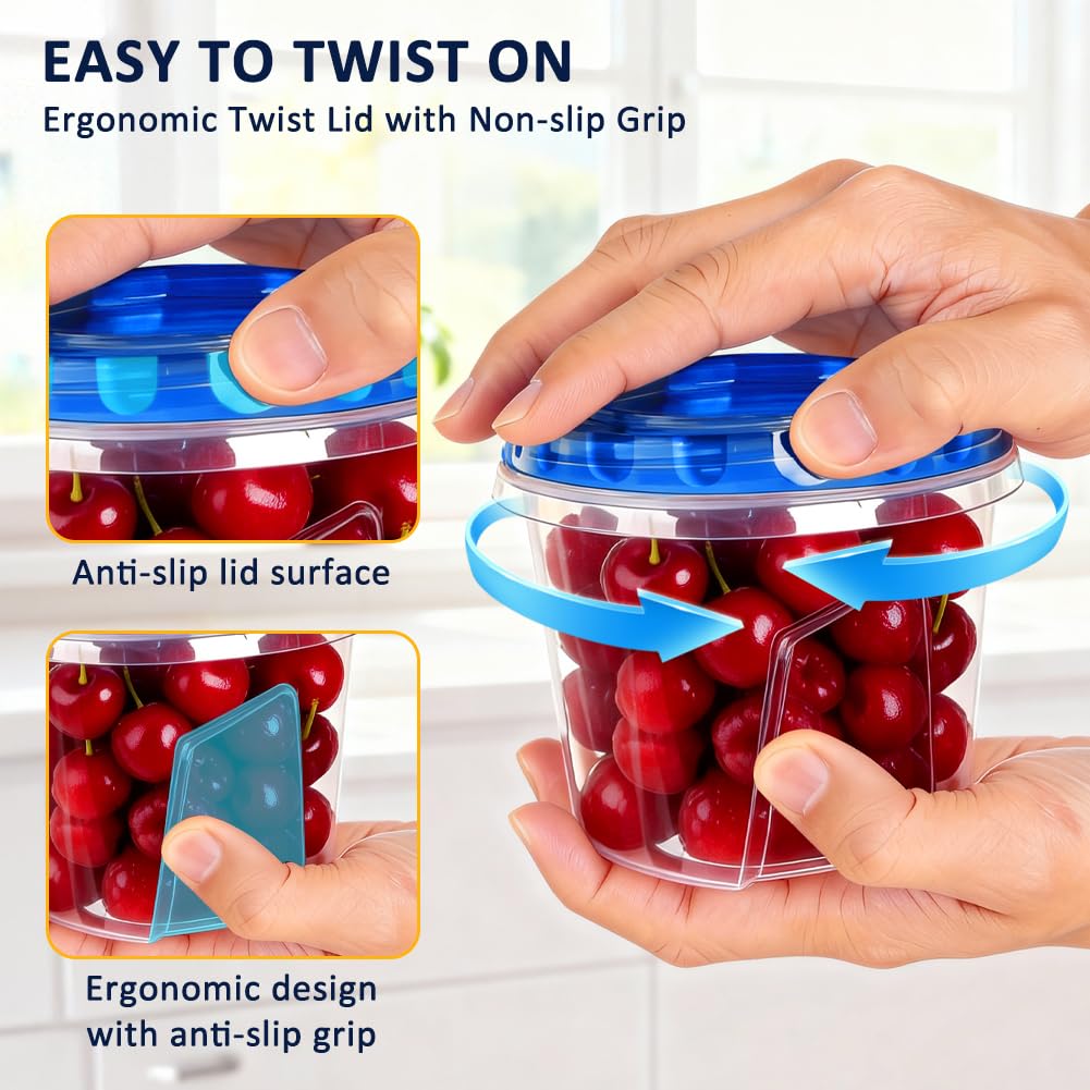 Forest Breathing microwave-safe container without lid for reheating.