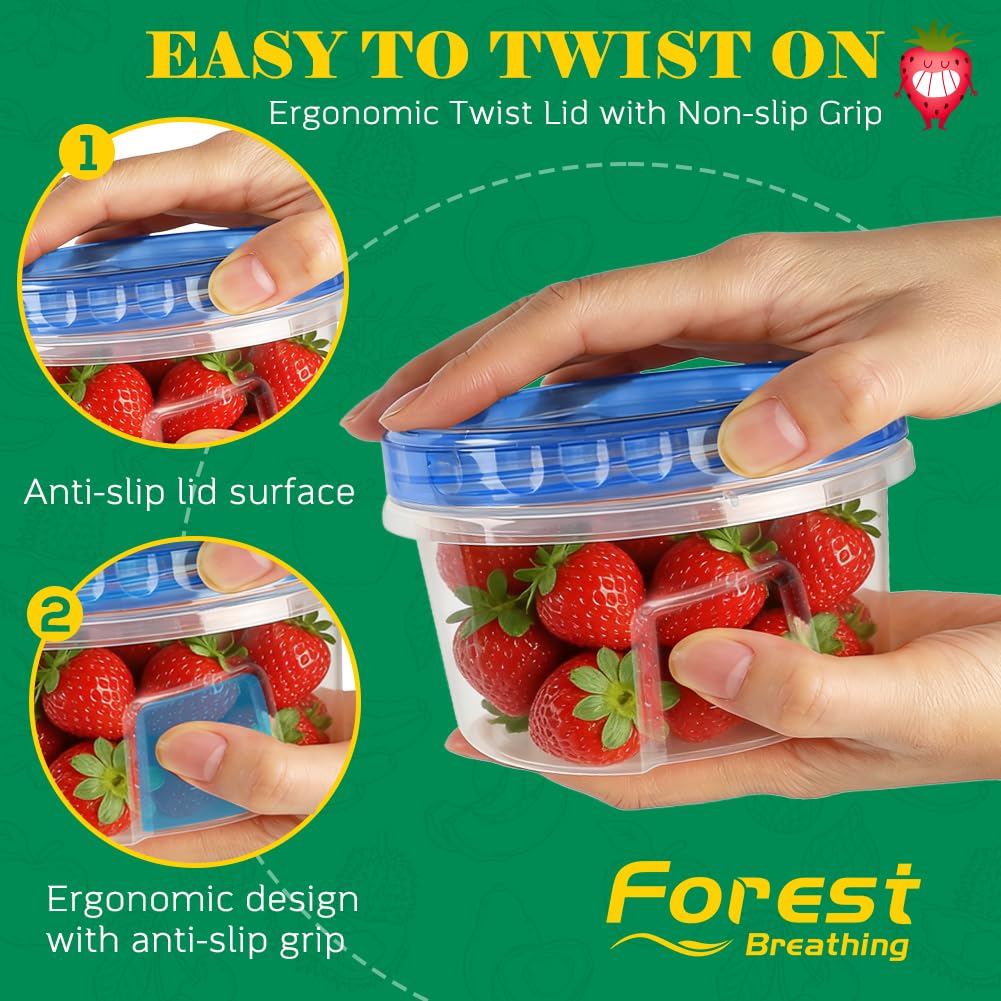 Forest Breathing microwave-safe containers allow quick reheating with lid off.