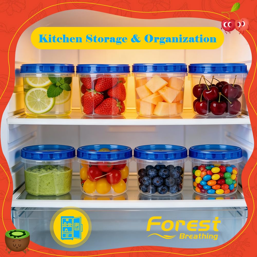 Forest Breathing microwave-safe containers with lids removed for heating convenience.