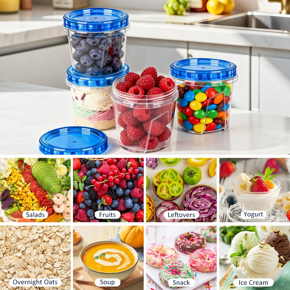Forest Breathing stackable and nestable design saves fridge and freezer space.