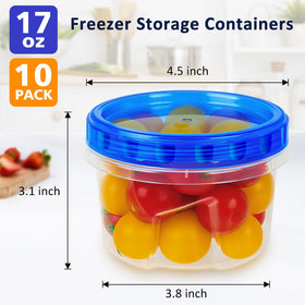 Forest Breathing airtight twist-top lids shown on 17oz containers maintain freshness.