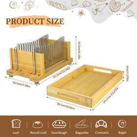 Forest Manor Slicer non-slip feet keep bread stable during cutting.