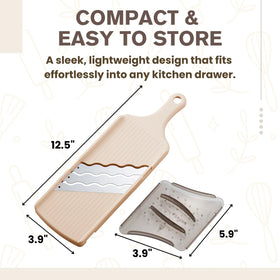 Dishwasher-safe Arnest slicer for quick cleanup after meals.