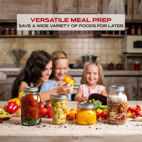 FORJARS Ball-compatible regular-mouth lids fit Ball jars for versatile, easy canning.