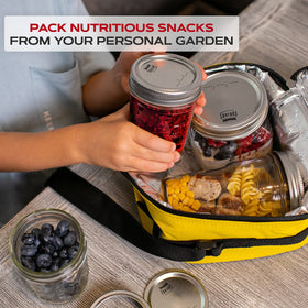FORJARS branding shot emphasizes canner-designed lids for reliable sealing.