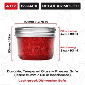 FORJARS lead-free food grade jar for safe storage.