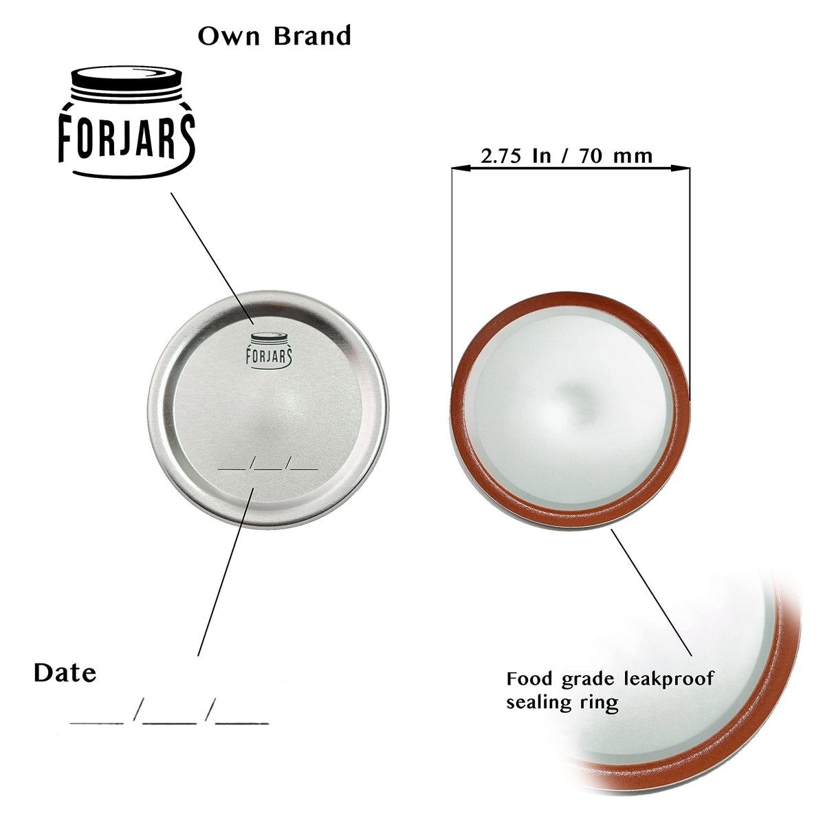 FORJARS lids and bands showcase airtight seals for meal prep