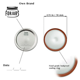 FORJARS lids and bands showcase airtight seals for meal prep