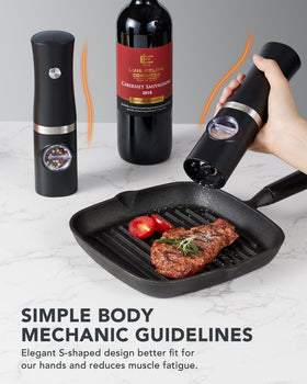 FORLIM adjustable coarseness knob enabling precise grind size.