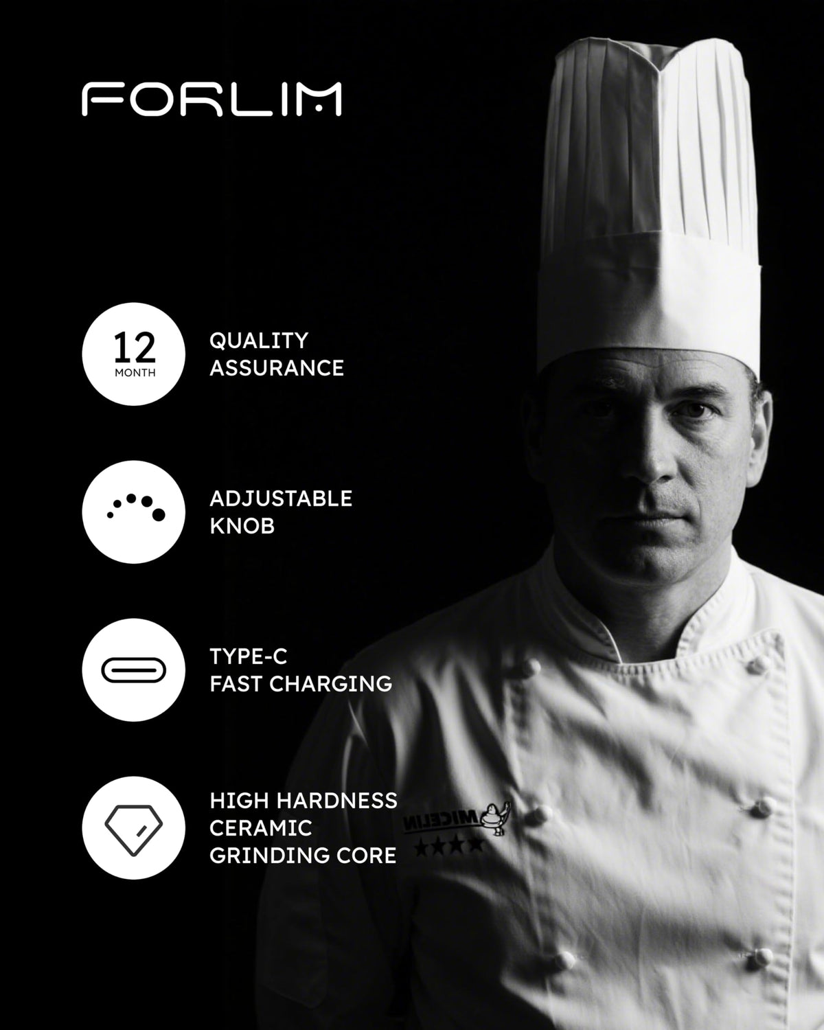 FORLIM 3.7 oz capacity supports everyday seasoning without frequent refills