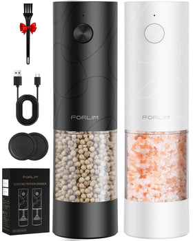 FORLIM electric salt and pepper grinder set with USB-C charging for fast kitchen prep.