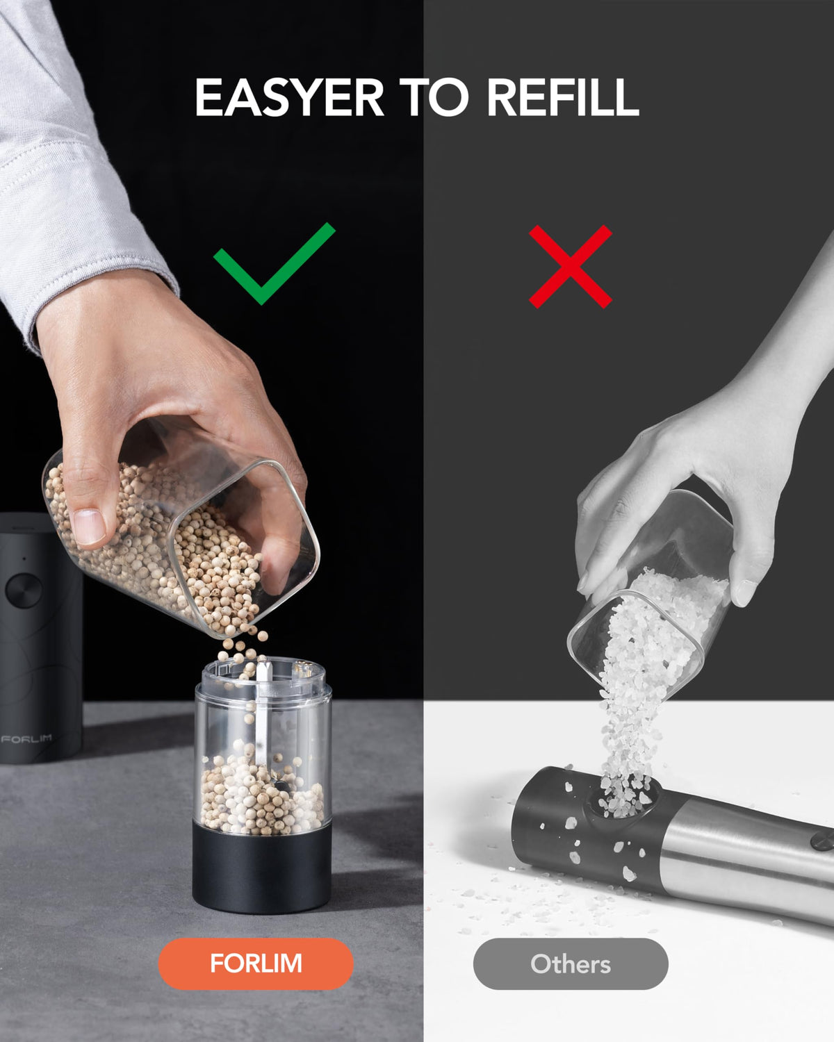 FORLIM 100 ml capacity reduces refills during meals