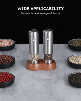 FORLIM mini electric grinder external control enables five levels of texture for precise seasoning.