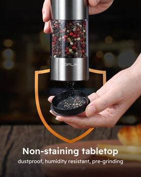 FORLIM one handed grinding demonstrates simple, hands free seasoning during cooking.