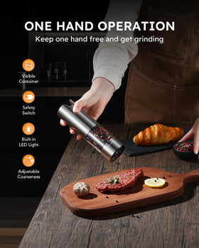FORLIM grinders with dust cover for clean storage and spill prevention.