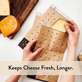 Formaticum cheese bag with Cheese Date label for easy organization.