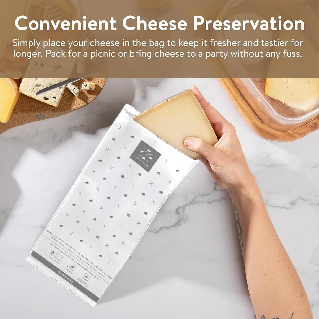 Formaticum cheese bags in open packaging for quick access and prep.