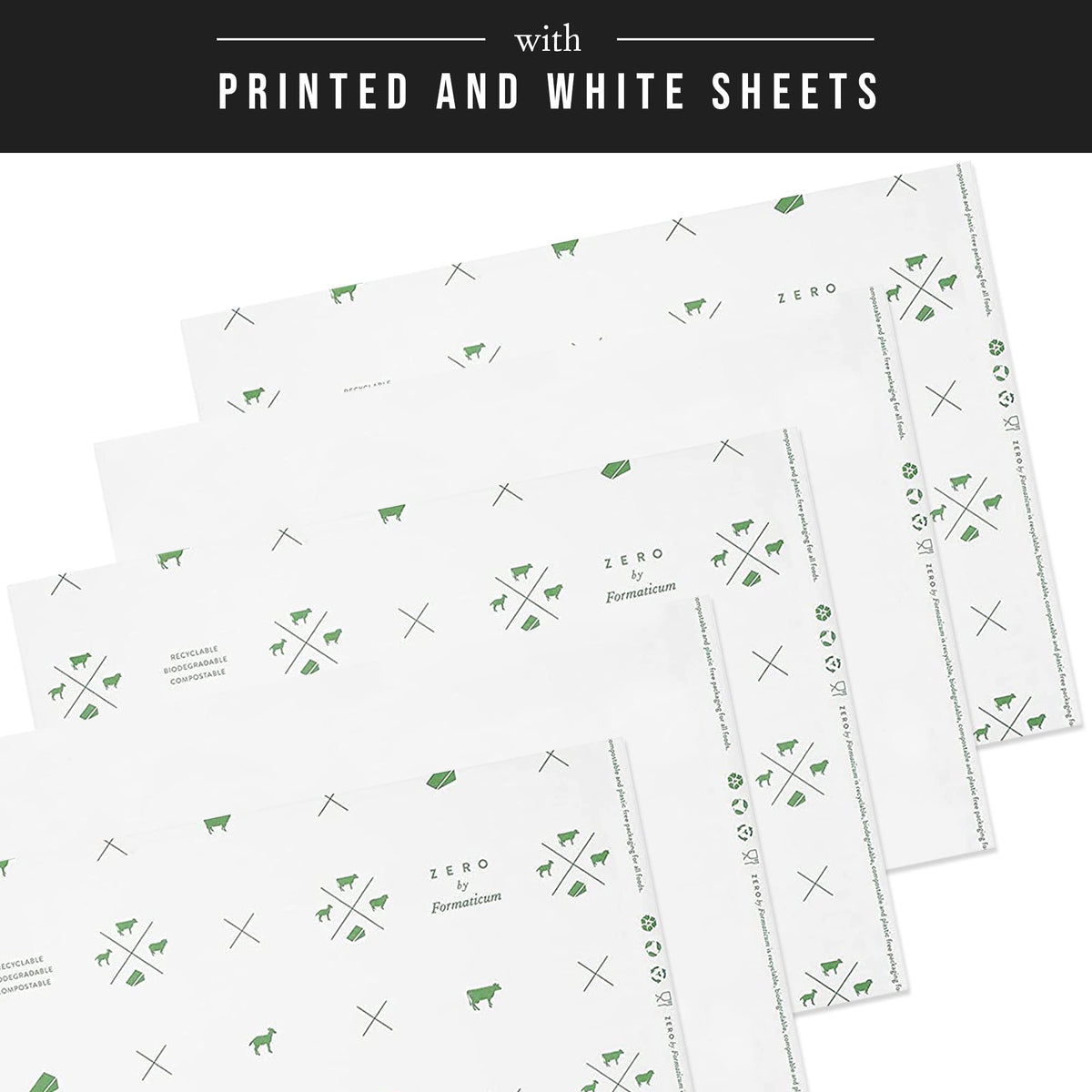 Formaticum Zero Cheese Paper wrapped cheese on board to preserve freshness.