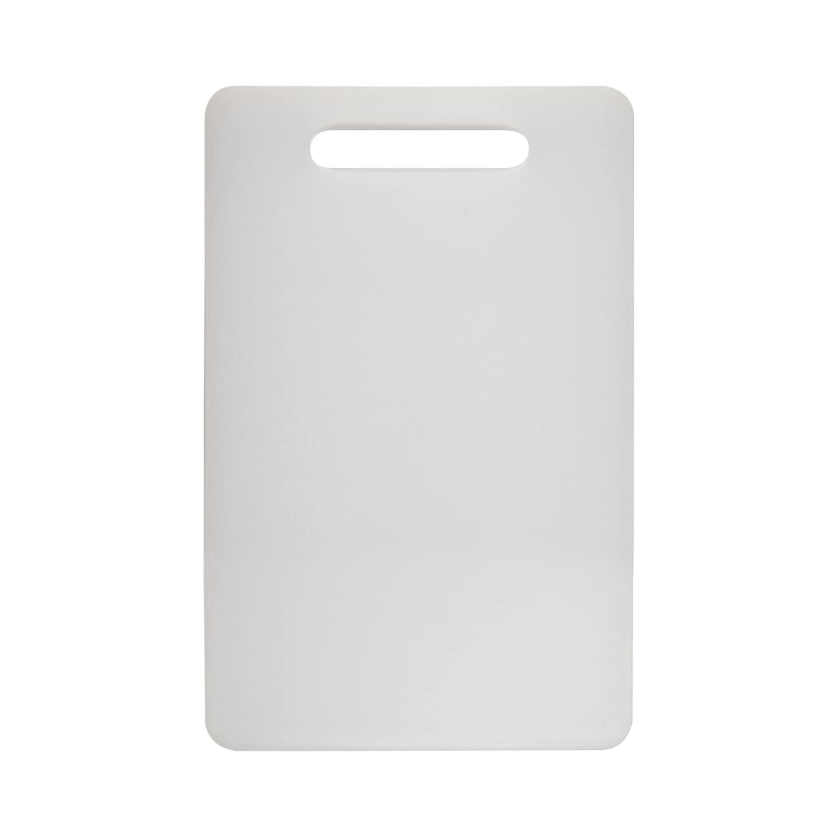 Fotouzy cutting board white with handles, top view, easy grip for efficient chopping.