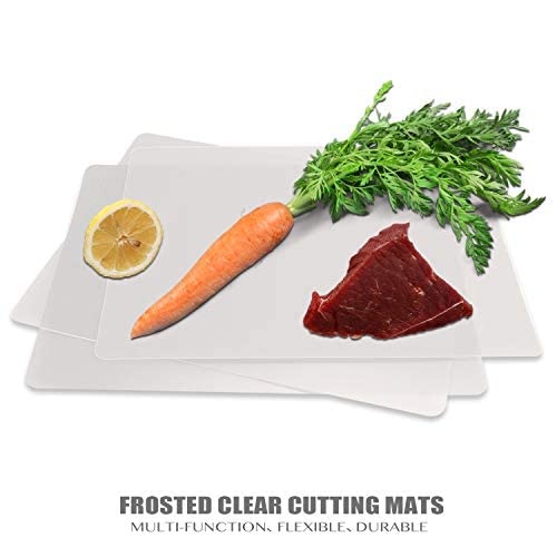 Fotouzy cutting mat transparent frosted look enhances kitchen organization