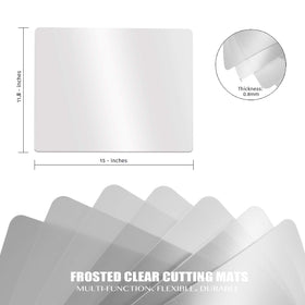 Fotouzy cutting mats frosted clear showing generous 15x12 inch prep area