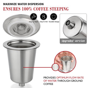 Fotric cup works with most K-Cup style brewers for flexible compatibility.