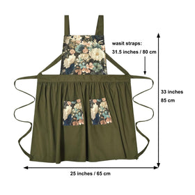 FOTVEFLEIR apron back-strap adjustment detail demonstrates customizable fit for different heights.