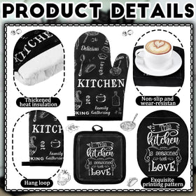 Fourluoo farmhouse decor set enhancing rustic modern kitchen ambiance