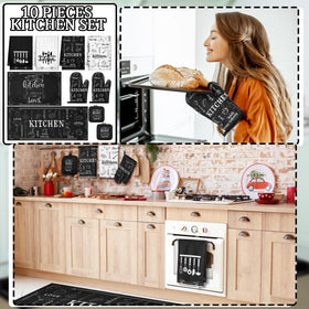 Fourluoo kitchen rugs for non slip floor protection and comfort