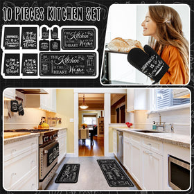 Fourluoo farmhouse rugs add rustic charm and protect flooring in busy kitchens