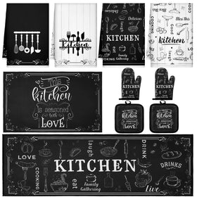 Fourluoo farmhouse towels for everyday kitchen use with high absorbency