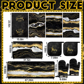 Fourluoo marble kitchen rug 120x50 provides protective, easy-care surface
