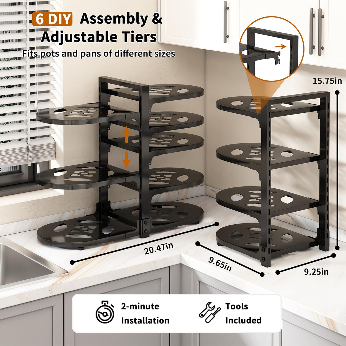 Fovkdcvw side-angle shot highlights installation flexibility under a cabinet.