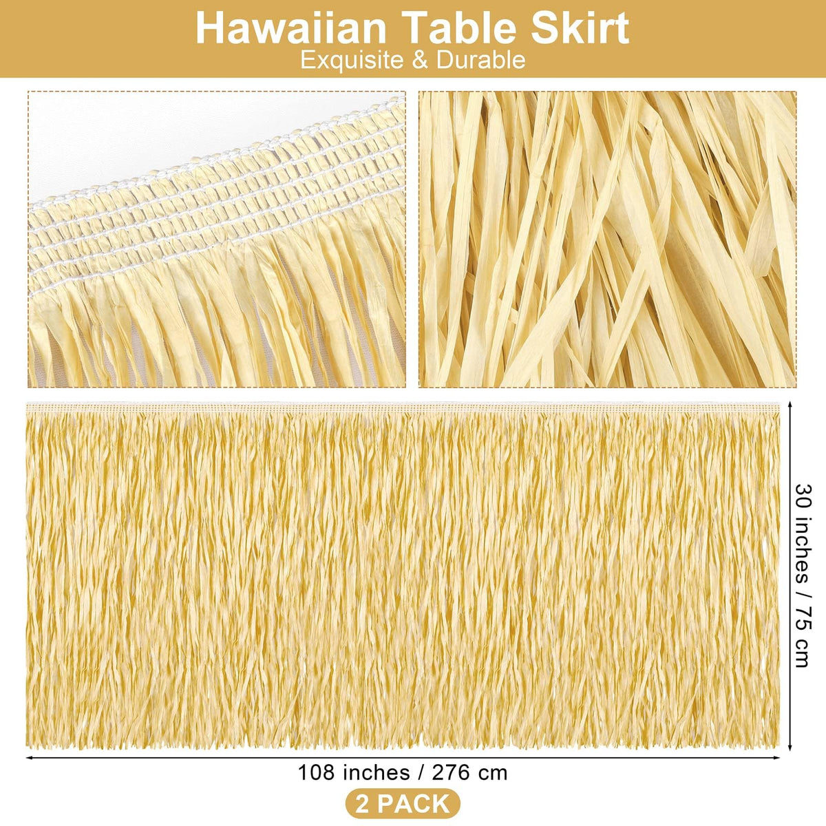 Fovths hibiscus-adorned table skirt enhances tropical party ambiance