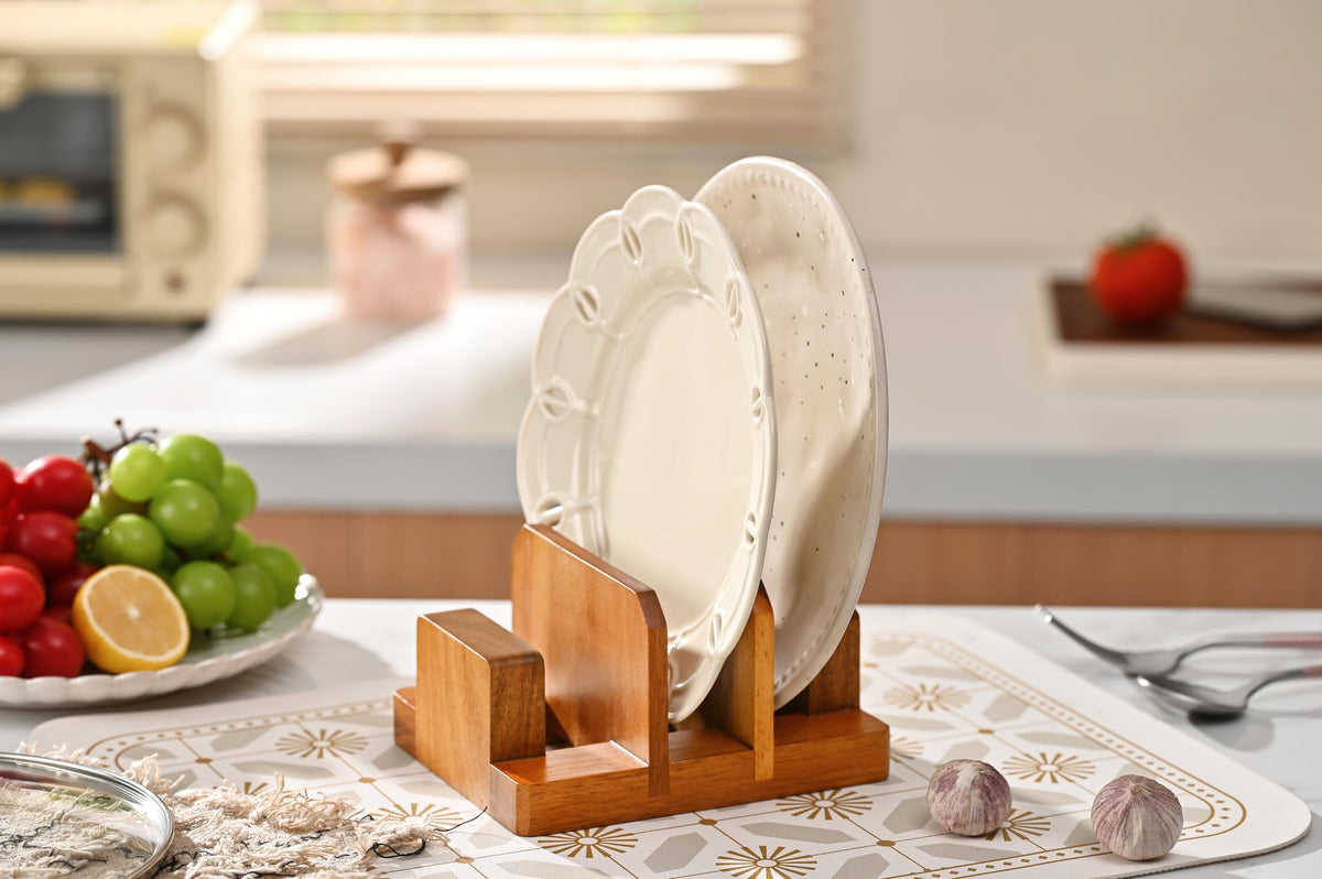 Durable acacia wood construction adds warmth to the kitchen with Fox Run.