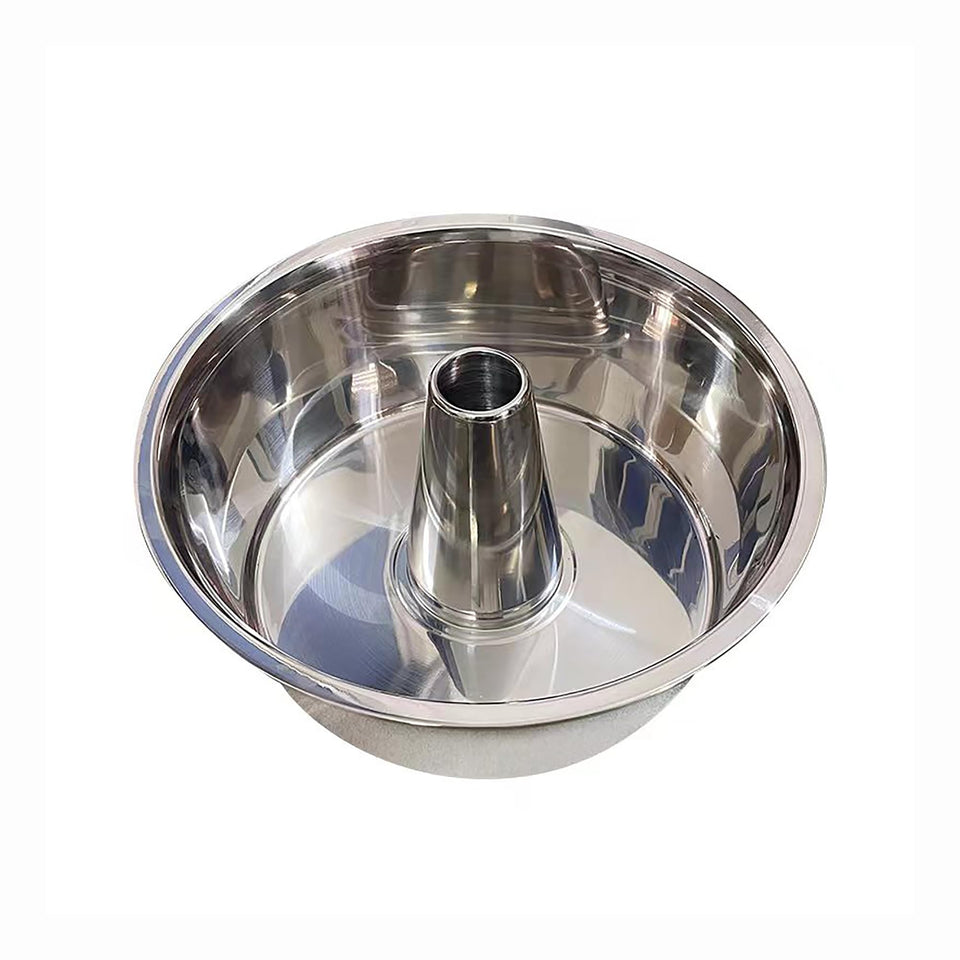 Fox Run angel food cake pan with removable bottom for easy release.