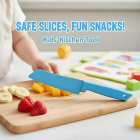 Fox Run Safe Knife slicing lettuce and tomatoes for quick prep