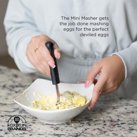 Fox Run piping tool with decorative tip creates elegant deviled eggs.