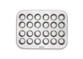 Fox Run muffin pan is dishwasher safe for quick cleanup.