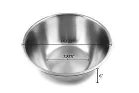 Fox Run dishwasher-safe stainless steel mixing bowl for easy cleanup after meals.