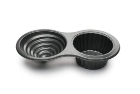 Fox Run Giant Cupcake Pan top halves ready for filling and decorating.