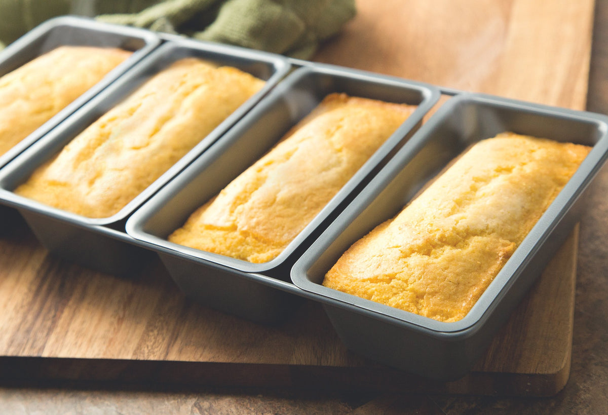Fox Run linked loaf pan ready for bake sale or gifts.