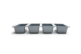 Fox Run linked loaf pan dimensions 6.5 x 14.5 x 2 inches.