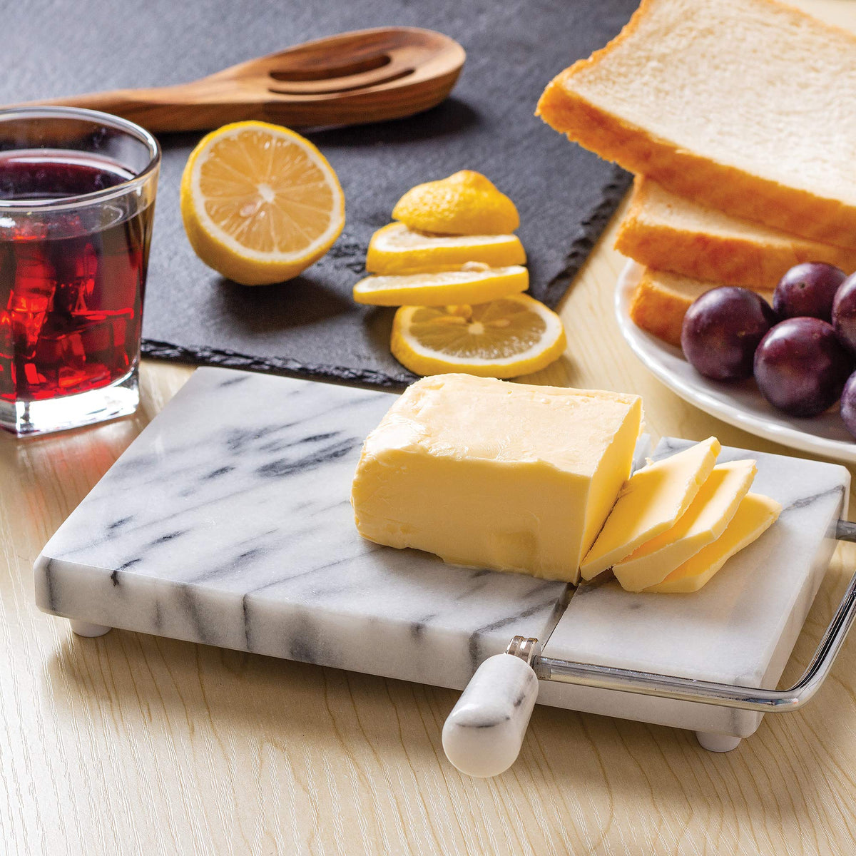 Fox Run tool slices hard and soft cheeses with stainless wire